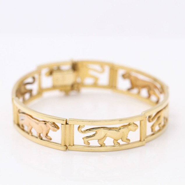 Bracelet or 18k félins d'occasion