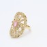 Bague marquise en or 18k d'occasion avec zircons