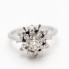 Bague rosace en or 18 carats d'occasion avec diamants