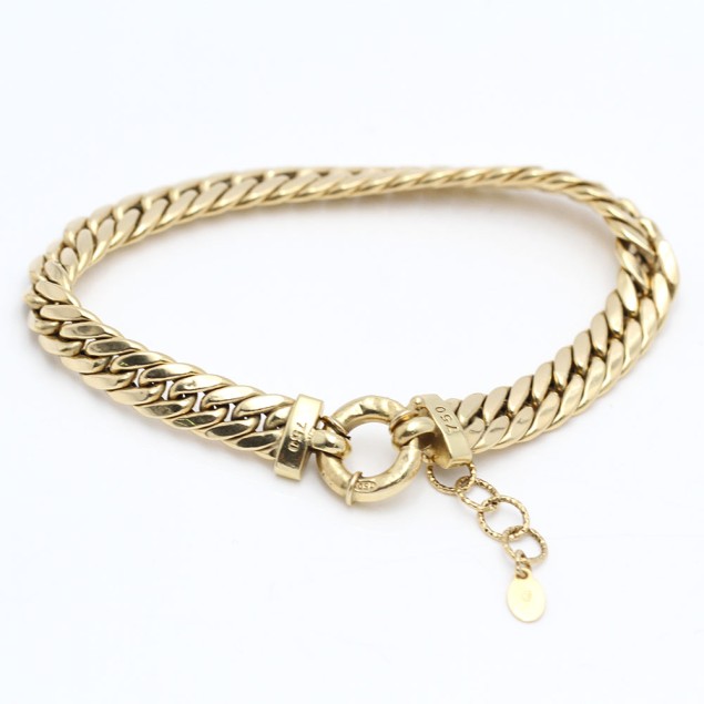 Bracelet gourmette en or 18k avec...