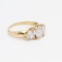 Bague en or 18k d'occasion avec zircons