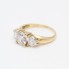 Bague en or 18k d'occasion avec zircons