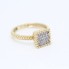 Bague d'occasion en or 18k avec saphirs blancs