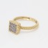 Bague d'occasion en or 18k avec saphirs blancs