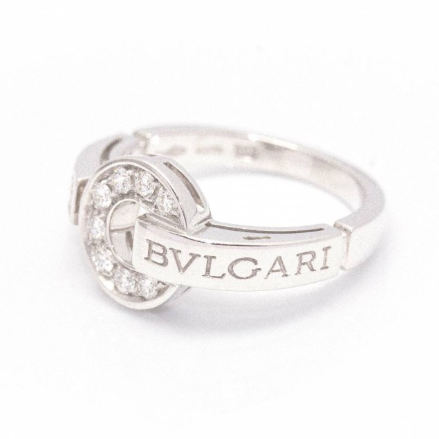 Bague BVLGARI en or blanc avec...