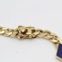 Bracelet gourmette en or 18k avec lapis-lazuli et diamants