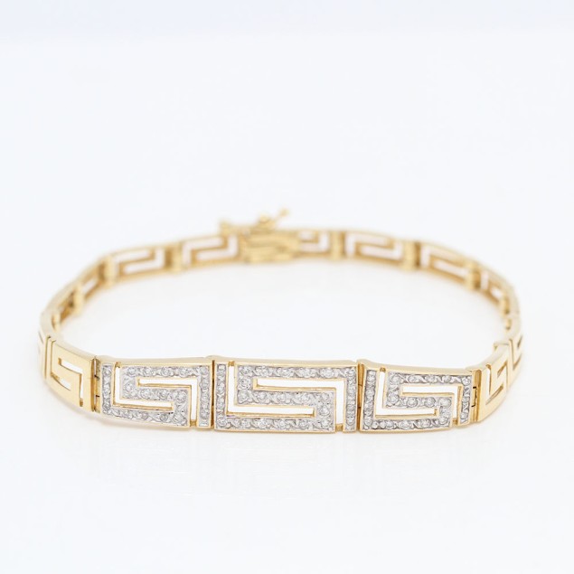 Bracelet à motif Grec en or 18k avec...