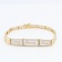 Bracelet à motif Grec en or 18k avec diamants seconde main