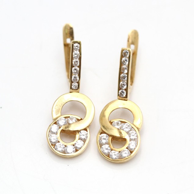 Boucles d'oreilles or 18k cercles...