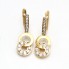 Boucles d'oreilles or 18k cercles avec zircons seconde main