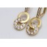 Boucles d'oreilles or 18k cercles avec zircons seconde main