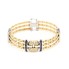 Bracelet semi-rigide en or 18k avec diamants et saphirs