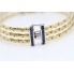 Bracelet semi-rigide en or 18k avec diamants et saphirs