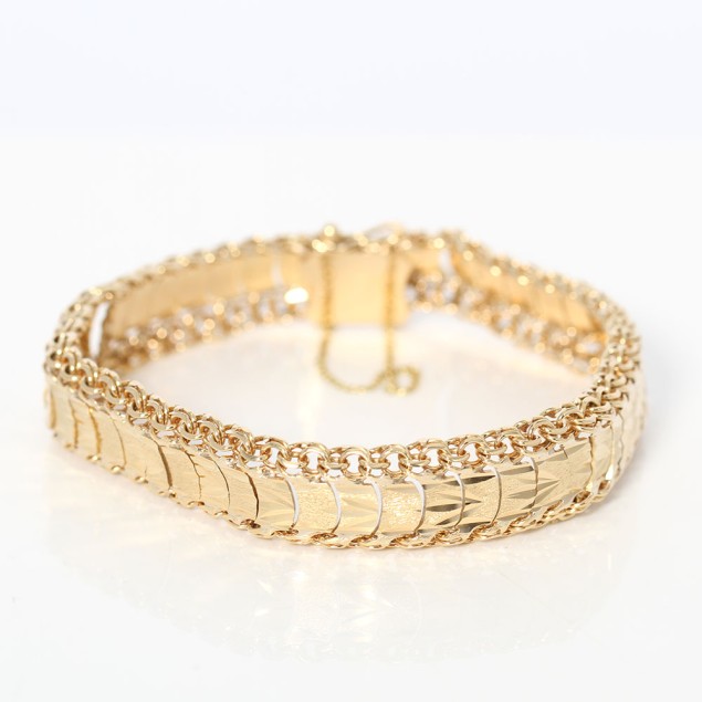 Pulsera articulada de oro 18k de...