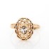 Bague rosette d'occasion en or 18k avec zircon