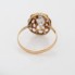 Bague rosette d'occasion en or 18k avec zircon