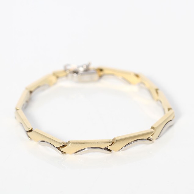 Bracelet d'occasion en or bicolore 18k