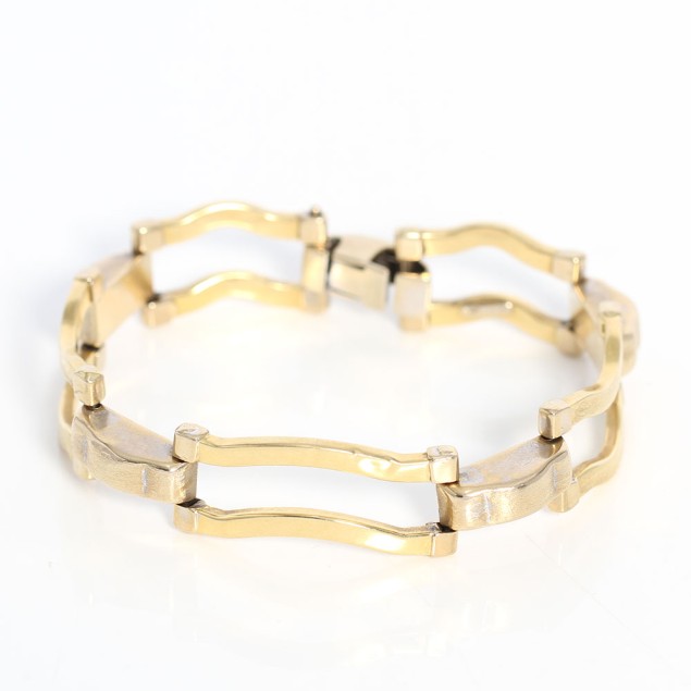 Bracelet ondulé en or 18k d'occasion