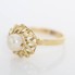 Bague en or 18k de style vintage avec perle de seconde main