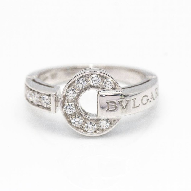 Bague BVLGARI en or blanc avec...