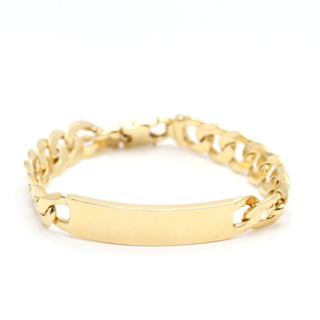 Bracelet gourmette en or massif 18k...