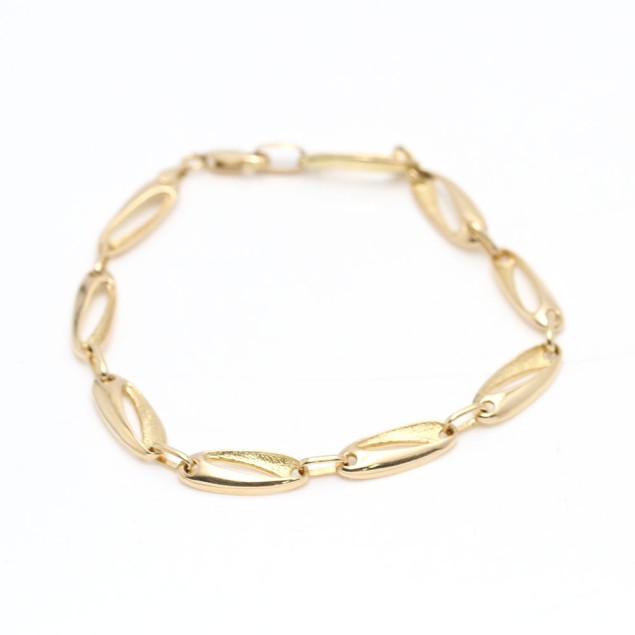 Bracelet ovale en or 18k seconde main