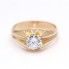 Solitaire en or 18 carats avec zircon seconde main