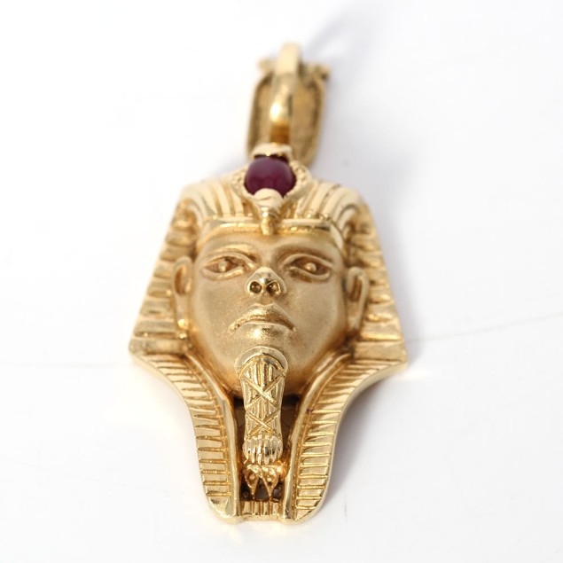 Pendentif Toutankhamon en or 18k et...