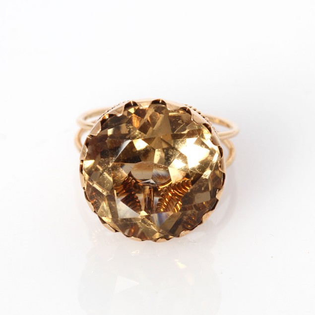 Anillo estilo vintage de oro 18k con...