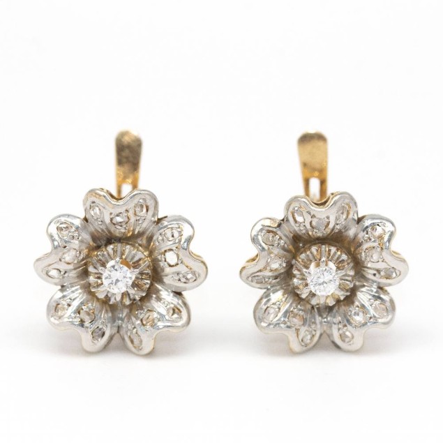 Boucles d'oreilles BICOLOR FLOWER...