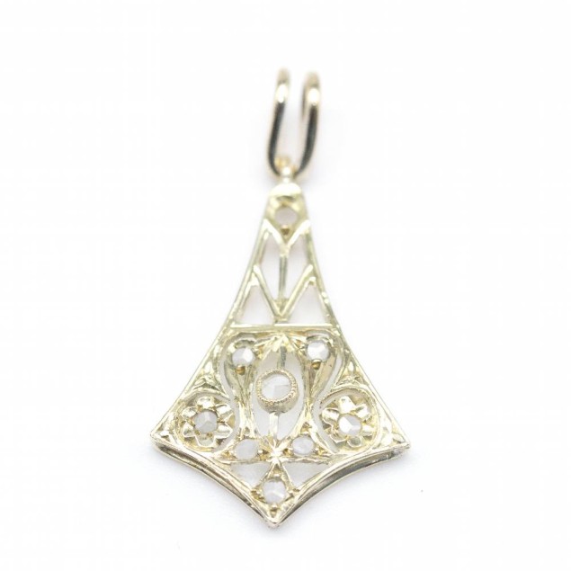 Pendentif 1900 en or jaune et...