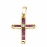 Pendentif croix de rubis vintage original. D'occasion