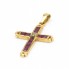 Pendentif croix de rubis vintage original. D'occasion