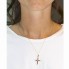 Pendentif croix de rubis vintage original. D'occasion