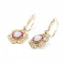 Boucles d'oreilles Pierre de Lune, Diamants et Rubi. D'occasion