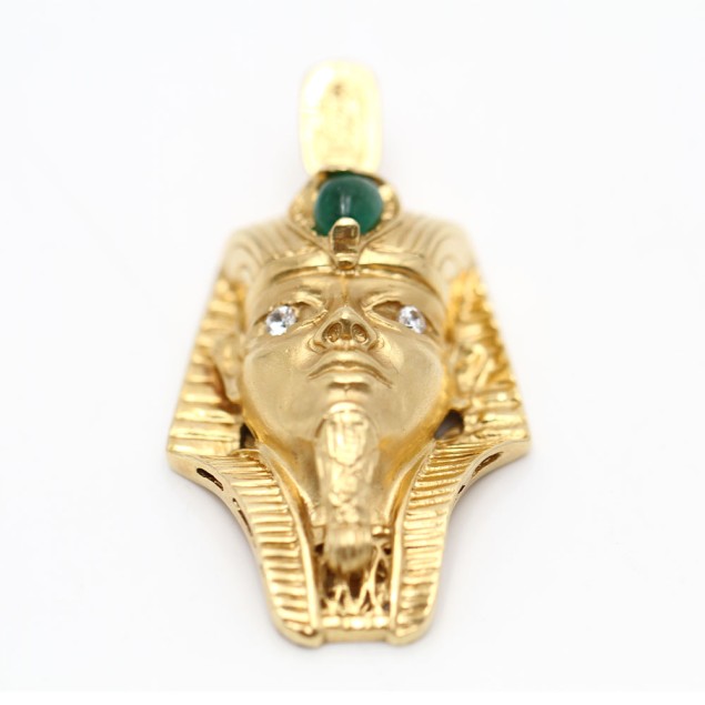 Pendentif pharaon en or 18k d'occasion