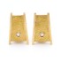 Pendientes trapecio de oro 18k con diamantes de segunda mano