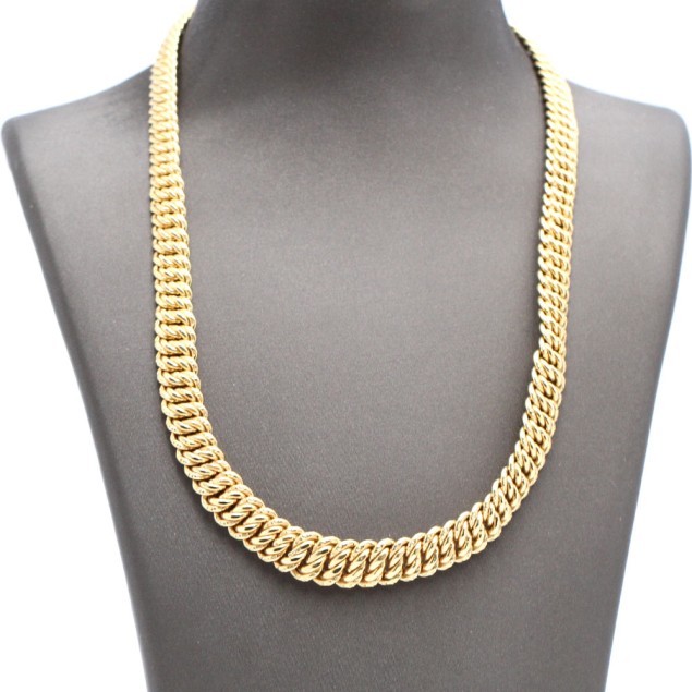 Collar trenat d'or 18k de segona mà