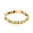 Pulsera texturizada de oro 18k con esmeraldas segunda mano