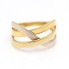 Bague croix en or bicolore 18k d'occasion