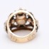 Anillo vintage de oro 18k con esmeraldas y diamantes 2ª mano