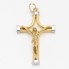 Pendentif croix et Christ en or bicolore 18k d'occasion