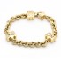 Pulsera ositos de oro 18k con diamantes de segunda mano