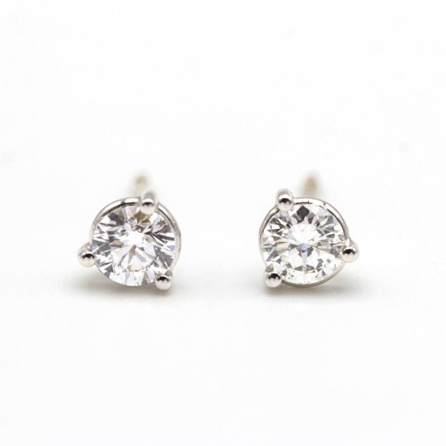 Boucles d'oreilles en or blanc avec...