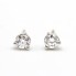 Boucles d'oreilles en or blanc avec diamants Lab. Neuves