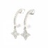 Boucles d'oreilles en or blanc et diamant Lab. Neuves