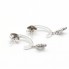 Boucles d'oreilles en or blanc et diamant Lab. Neuves