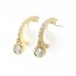 Boucles d'oreilles en or jaune et diamant Lab. Neuves