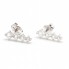 Boucles d'oreilles en or blanc et diamant Lab. Neuves