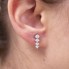 Boucles d'oreilles en or blanc et diamant Lab. Neuves